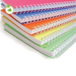 Cahiers A4 180 Pages Clairefontaine Seyès Coloris Acidulés, Lot De 5