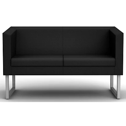 Canapé Accueil Sten, 2 Places -Tissu Anthracite 2 Canapé Accueil Sten, 2 Places -Tissu Anthracite – Image 2