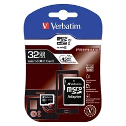 Carte Mémoire Flash Micro SD 32 Go Avec Adaptateur, Class 10, SDHC, Verbatim 5 Carte Mémoire Flash Micro SD 32 Go Avec Adaptateur, Class 10, SDHC, Verbatim -Fournitures Bureau Boutique carte moire flash micro sd 32 go adaptateur class 10 sdhc verbatim 404070 2