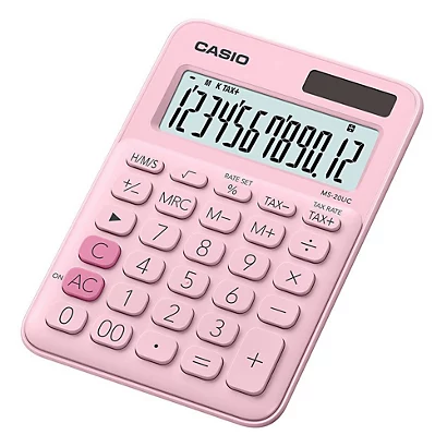 Casio Calculatrice De Bureau MS-20UC-WE 12 Chiffres - Rose 1 Casio Calculatrice De Bureau MS-20UC-WE 12 Chiffres - Rose