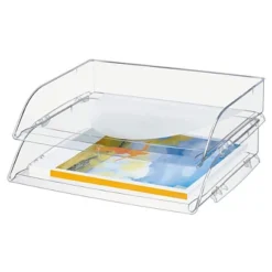 Cep Bac à Courrier Wide Entry 26 X 35,1 X 6,9 Cm Polystyrène Cristal - Lot De 10