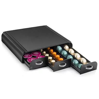 Cep Porte-capsules Take A Break, 3 Tiroirs, Polystyrène, Noir 1 Cep Porte-capsules Take A Break, 3 Tiroirs, Polystyrène, Noir