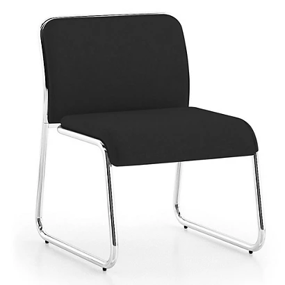 Chaise D'accueil Carosello Tissu - Noir 1 Chaise D'accueil Carosello Tissu - Noir