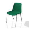 Chaise Collectivités Coque Universelle - Polypropylène - Vert - Pieds Métal Chromé - Lot De 6