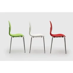 Chaise Coque Plastique Empilable Naémie En Polypropylène Blanc, Pieds Chromés (Lot De 4) 11 Chaise Coque Plastique Empilable Naémie En Polypropylène Blanc, Pieds Chromés (Lot De 4) -Fournitures Bureau Boutique chaise coque plastique empilable na mie polypropyl blanc pieds chrom lot 4 6128400 3