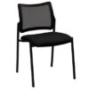 Chaise Visiteur BILBAO Maille Filet/ Tissu Noir
