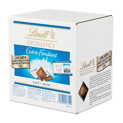 Chocolats Au Lait Excellence Lindt, Paquet De 200 Mini 3 Chocolats Au Lait Excellence Lindt, Paquet De 200 Mini – Image 3