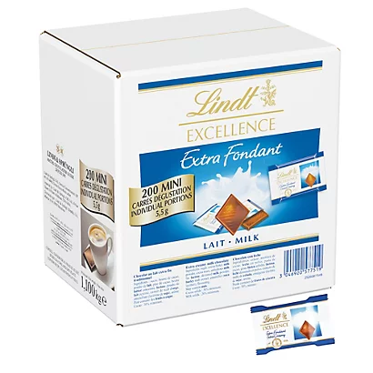 Chocolats Au Lait Excellence Lindt, Paquet De 200 Mini 1 Chocolats Au Lait Excellence Lindt, Paquet De 200 Mini
