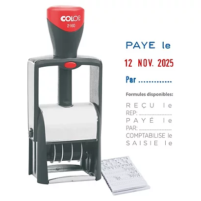 Colop Tampon Dateur Classic Line 2160/RL - 4 Formules 1 Colop Tampon Dateur Classic Line 2160/RL - 4 Formules