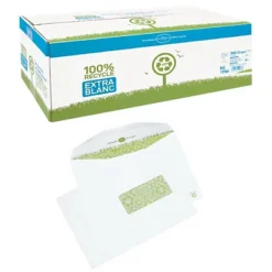 La Couronne Enveloppe Blanche C6 114 X 229 Mm 80g Avec Fenêtre Fermeture Gommée - Boîte De 1000