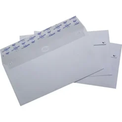 La Couronne Enveloppe Extra-blanche Premium DL 110 X 220 Mm 90g Avec Fenêtre 35 X 100mm Fermeture Bande Auto-adhésive - Boîte De 500