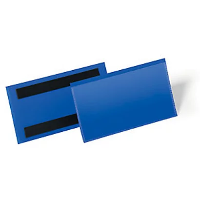 Durable Pochettes Logistiques Magnétiques - 150 X 67 Mm- Bleu - Lot De 50 1 Durable Pochettes Logistiques Magnétiques - 150 X 67 Mm- Bleu - Lot De 50