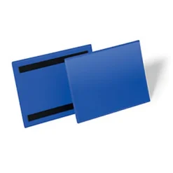 Durable Pochettes Logistiques Magnétiques - Format A5 Paysage 210 X 148 Mm - Bleu - Lot De 50