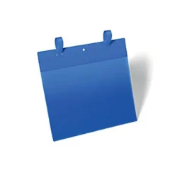 Durable Pochettes Logistiques Avec Système D'attache - Format A4 Paysage 297 X 210 Mm - Bleu - Lot De 50