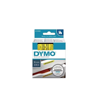 Dymo Ruban D1 19 Mm S0720880 Jaune écriture Noire 1 Dymo Ruban D1 19 Mm S0720880 Jaune écriture Noire