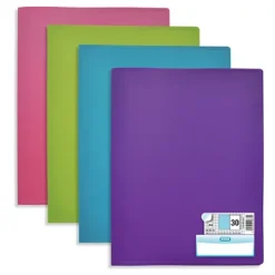 ELBA Protège-documents Memphis Style En Polypropylène, 30 Pochettes- Coloris Assortis (Lot De 10)