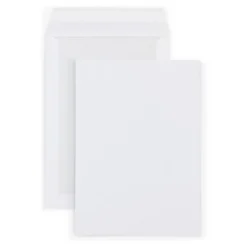 Enveloppe Blanche 320 X 430 Mm 120g Dos Kraft Sans Fenêtre Fermeture Auto-adhésive - Boîte De 100