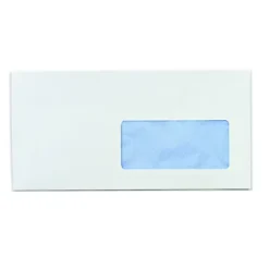 Enveloppes Blanches Raja, Bande Autocollante, 110 X 220 Mm, Lot De 500