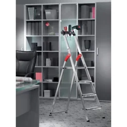 Escabeaux XXL Hailo 4 Marches -Fournitures Bureau Boutique escabeaux xxl hailo 4 marches 689110 2