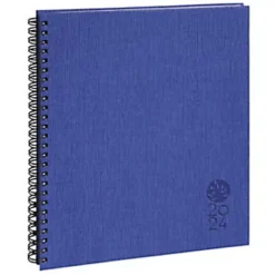Exacompta Agenda De Bureau Spiralé Eurotime 22W Forever - 22,5 X 18,5 Cm - Bleu - 2024