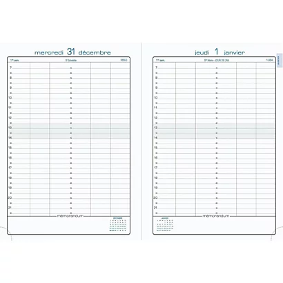 Exacompta Agenda Journalier LA JOURNEE PLANIFIEE 22 - 18 X 22 Cm - Bleu Canard - 2024 1 Exacompta Agenda Journalier LA JOURNEE PLANIFIEE 22 - 18 X 22 Cm - Bleu Canard - 2024