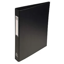 Exacompta Classeur 4 Anneaux Polypropylène Dos 4 Cm Capacité 230 Feuilles A4 - Noir (lot De 10)