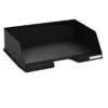 EXACOMPTA Corbeille à Courrier COMBO Maxi à L'talienne A4+, 100 % Recyclé Noir (Lot De 2)