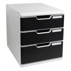 Exacompta Module De Classement Modulo 3 Tiroirs - Noir -Fournitures Bureau Boutique exacompta module classement modulo 3 tiroirs noir 9210500 2