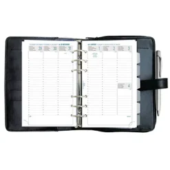 Exacompta Organiseur Exatime Dual 17 - Semainier 15 X 19 Cm, Porte-monnaie Intégré - Noir - 16 Mois Septembre 2023 à Décembre 2024