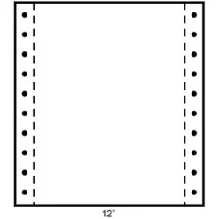Exacompta Papier Listing 240 X 305 Mm Blanc 3 Plis Autocopiants : 56+53+57g/m² - Carton De 1000 Feuilles