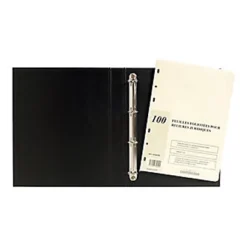 Exacompta Recharge Universelle 100 Feuilles Foliotées, Perforation 6 Trous - Lot De 5