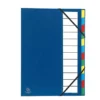 Exacompta Trieur Ordonator® Nature Future® Avec Dos Extensible à Soufflet 600 Feuilles A4 12 Compartiments 23,5 X 33,5 Cm Polypropylène Bleu