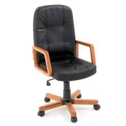 Fauteuil Budget Cuir & Bois