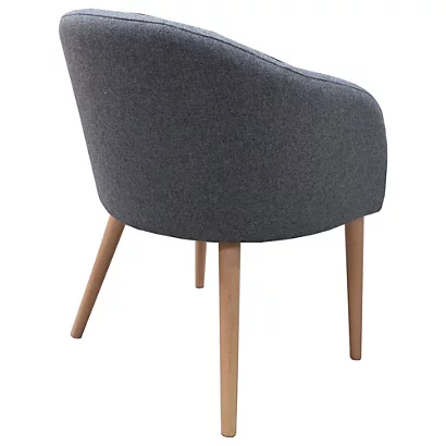 Fauteuil De Réunion Et Visiteur Adria En Tissu Gris Pieds Bois 2 Fauteuil De Réunion Et Visiteur Adria En Tissu Gris Pieds Bois – Image 2