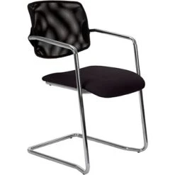 Fauteuil Visiteur, Maille, Noir