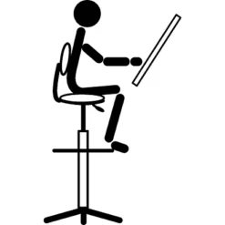 Siège De Dessinateur, Polyuréthane, Noir -Fournitures Bureau Boutique ge dessinateur polyur thane noir 8955800 6