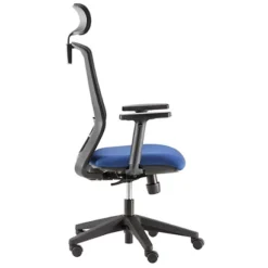 Siège Tekna Avec Têtière, Résille / Tissu Bleu M1, 112 à 124 Cm De Hauteur -Fournitures Bureau Boutique ge tekna ti re r sille tissu bleu m1 112 124 cm hauteur 5136800 2