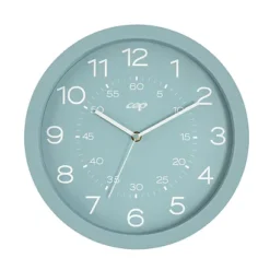 Horloge Murale à Quartz Silencieuse CEP Riviera Vert D'eau, Ø 30 Cm