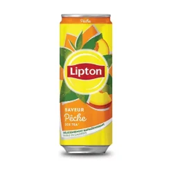 Ice Tea Pêche Lipton, En Canette, Lot De 24 X 33 Cl