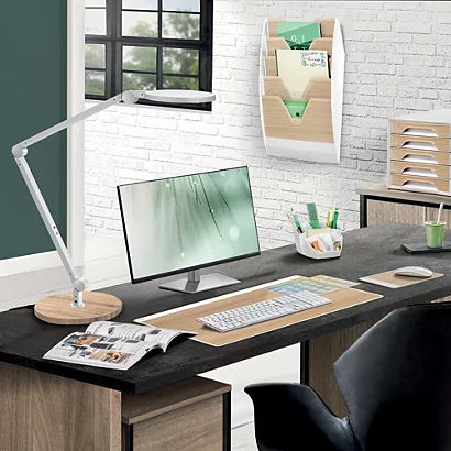 Lampe De Bureau Led Giant Silva CEP Bois Et Blanc 2 Lampe De Bureau Led Giant Silva CEP Bois Et Blanc – Image 2