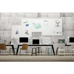 LEGAMASTER Board-Up Tableau Blanc Mural En Acier Laqué, Magnétique, Sans Cadre - 75 X 50 Cm -Fournitures Bureau Boutique legamaster board up tableau blanc mural acier laqu magn tique cadre 75 x 50 cm 6077100 2
