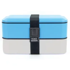 Lunch Box Yoko Design, 2 Compartiments, 1200ml, Coloris Bleu