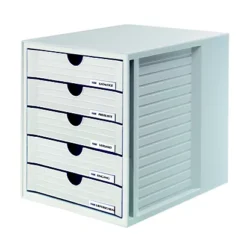 Module System-box 5 Tiroirs Fermés Han Coloris Gris