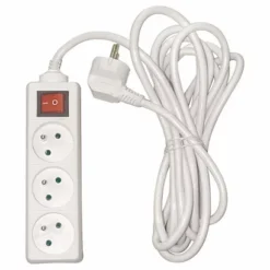 Multiprise 3 Prises Avec Interrupteur - Cordon 4 M