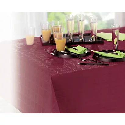 Nappe En Papier Damassé En Rouleau De 1,18 X 25 M, Coloris Bordeaux 4 Nappe En Papier Damassé En Rouleau De 1,18 X 25 M, Coloris Bordeaux – Image 4