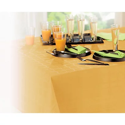 Nappe En Papier Damassé En Rouleau De 1,18 X 25 M, Coloris Mandarine 3 Nappe En Papier Damassé En Rouleau De 1,18 X 25 M, Coloris Mandarine – Image 3