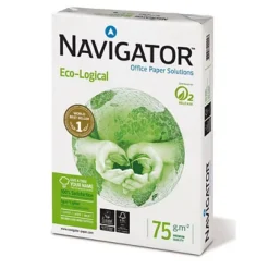Navigator Papier A4 Blanc 75g Eco-Logical - Ramette De 500 Feuilles - Lot De 5