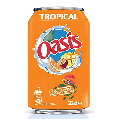 Oasis Tropical, En Canette, Lot De 24 X 33 Cl 1 Oasis Tropical, En Canette, Lot De 24 X 33 Cl