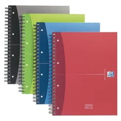 OXFORD Cahier European Book OXFORD - A4 Maxi - Spirales - 90 G - Réglure : Quadrillé 5x5 - 24,5 X 30 Cm
