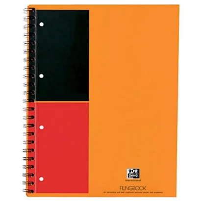 OXFORD Cahier International Filingbook Ligné A4+ 200 Pages Couverture Carte Orange 1 OXFORD Cahier International Filingbook Ligné A4+ 200 Pages Couverture Carte Orange